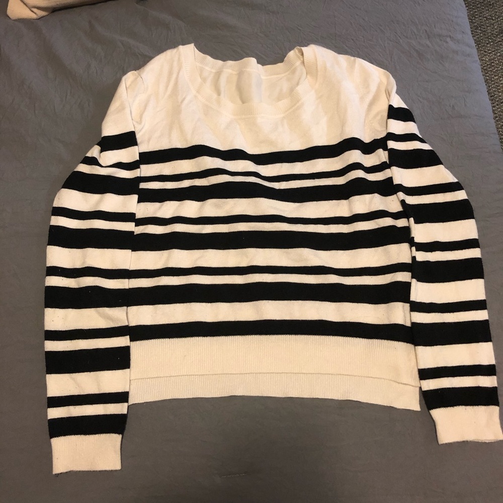 Black and white striped sweater